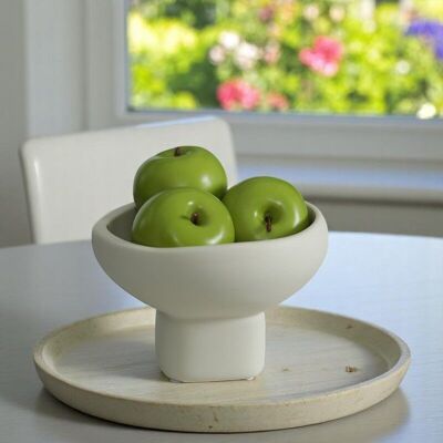 Plateau à fruits et collations en céramique style crème nordique | Organiseur