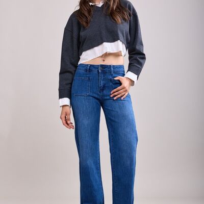Jeans con tasche larghe applicate - Sam
