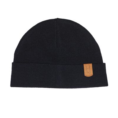 Bonnet en laine mérinos JOE noir