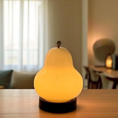 Lámpara de mesa con diseño de pera vintage: luz decorativa minimalista