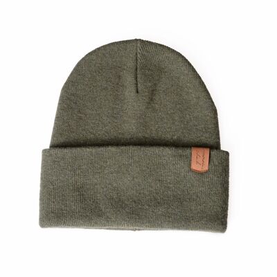 Bonnet en laine mérinos JAMES kaki
