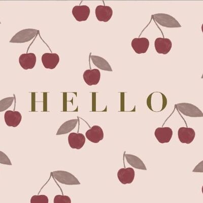 Hello cherries card