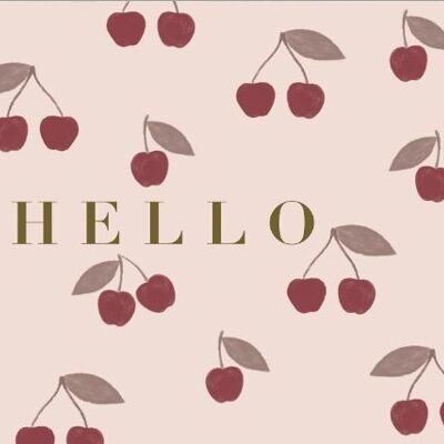 Hello cherries card