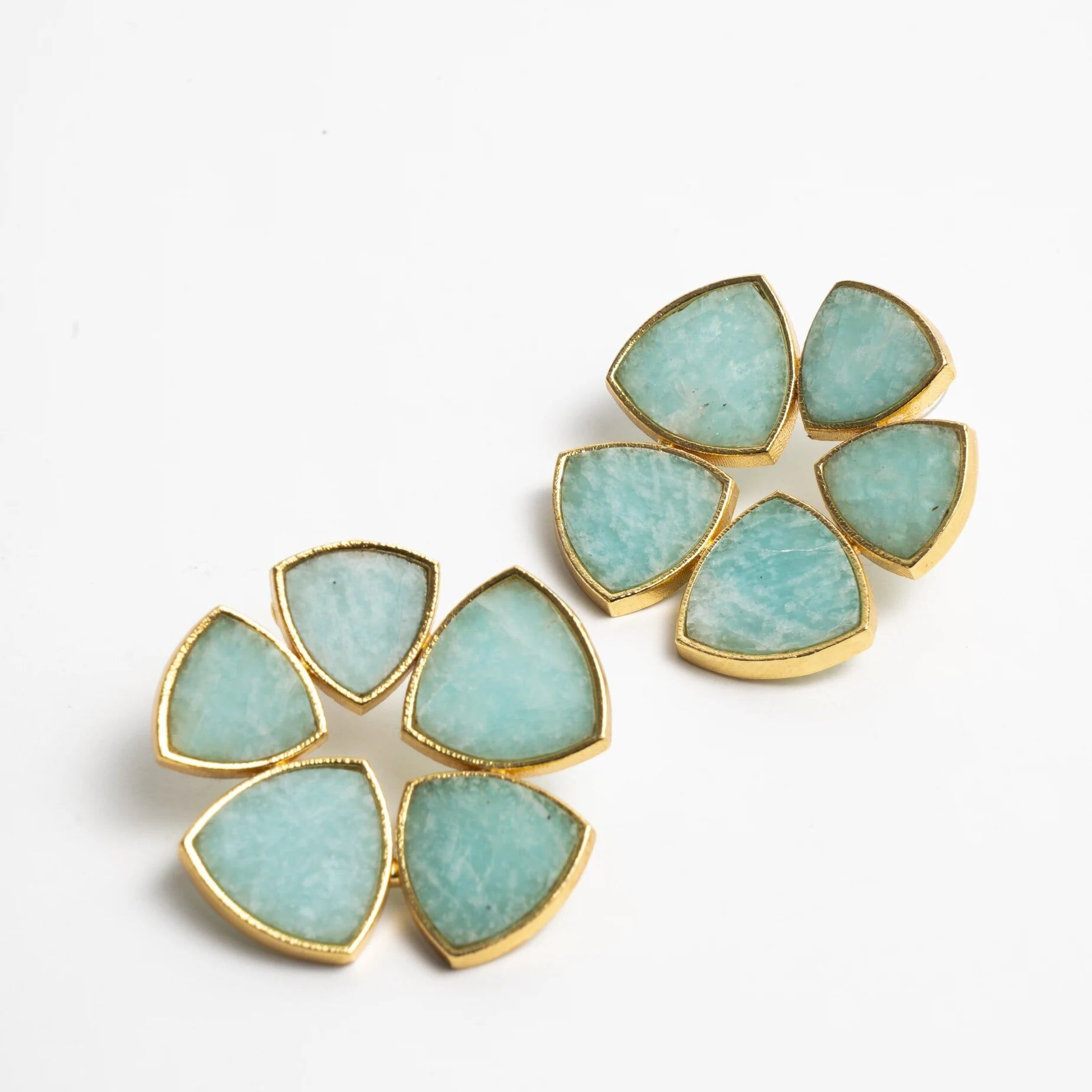 Orecchini Fiore Batres Ed. Amazzonite verde limitata