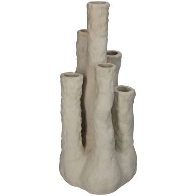 Porte-fleurs corail – Écru – Vase multi-becs