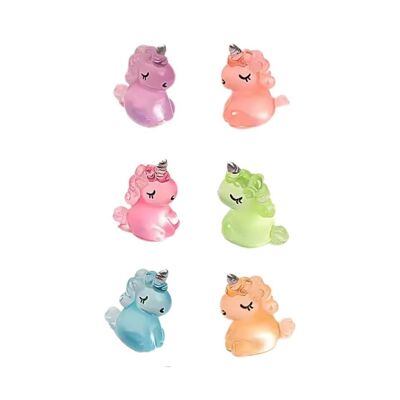 Si illuminano al buio - Unicorni - Multi ↑ 2,5 cm - 6 pezzi