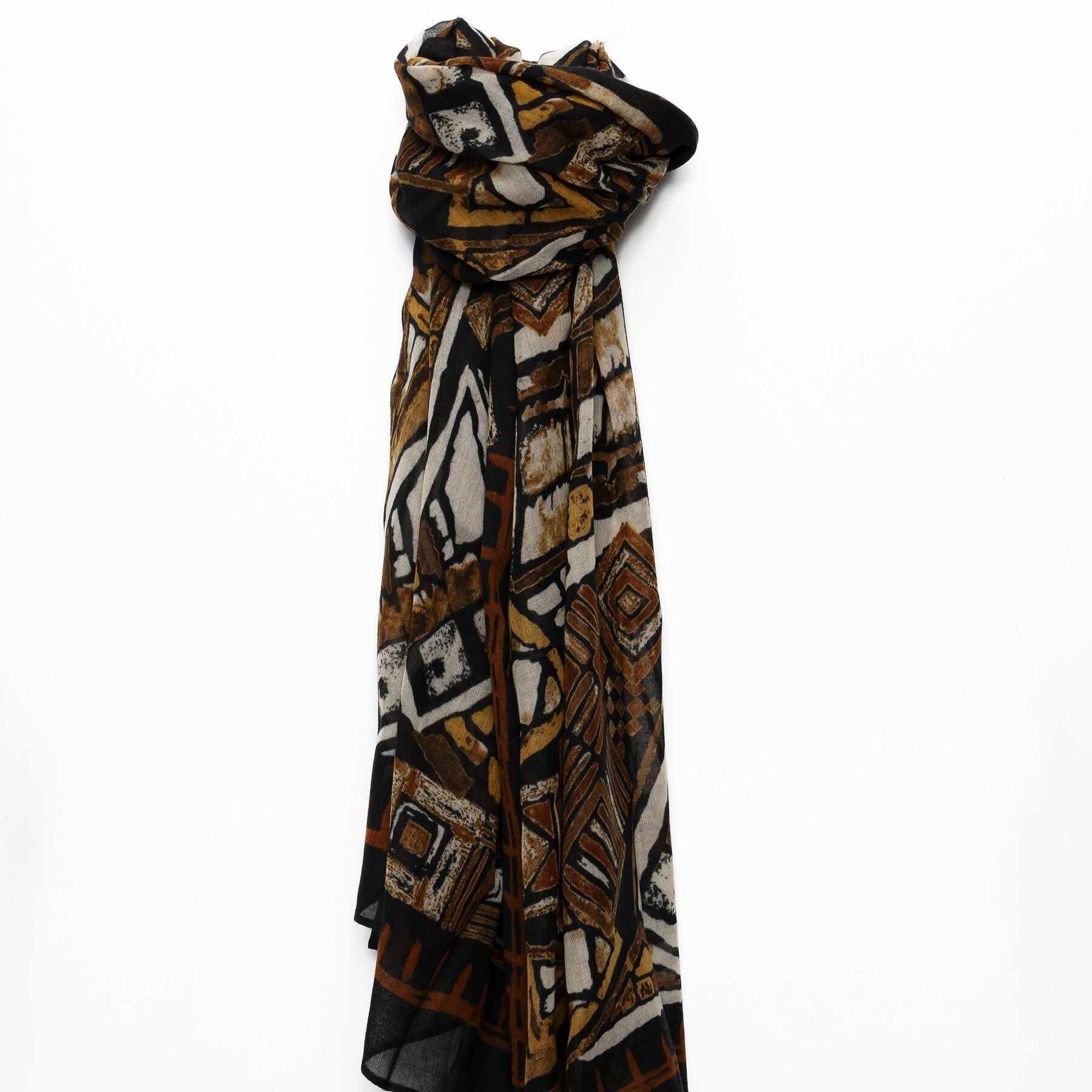 GAETAN black wool scarf