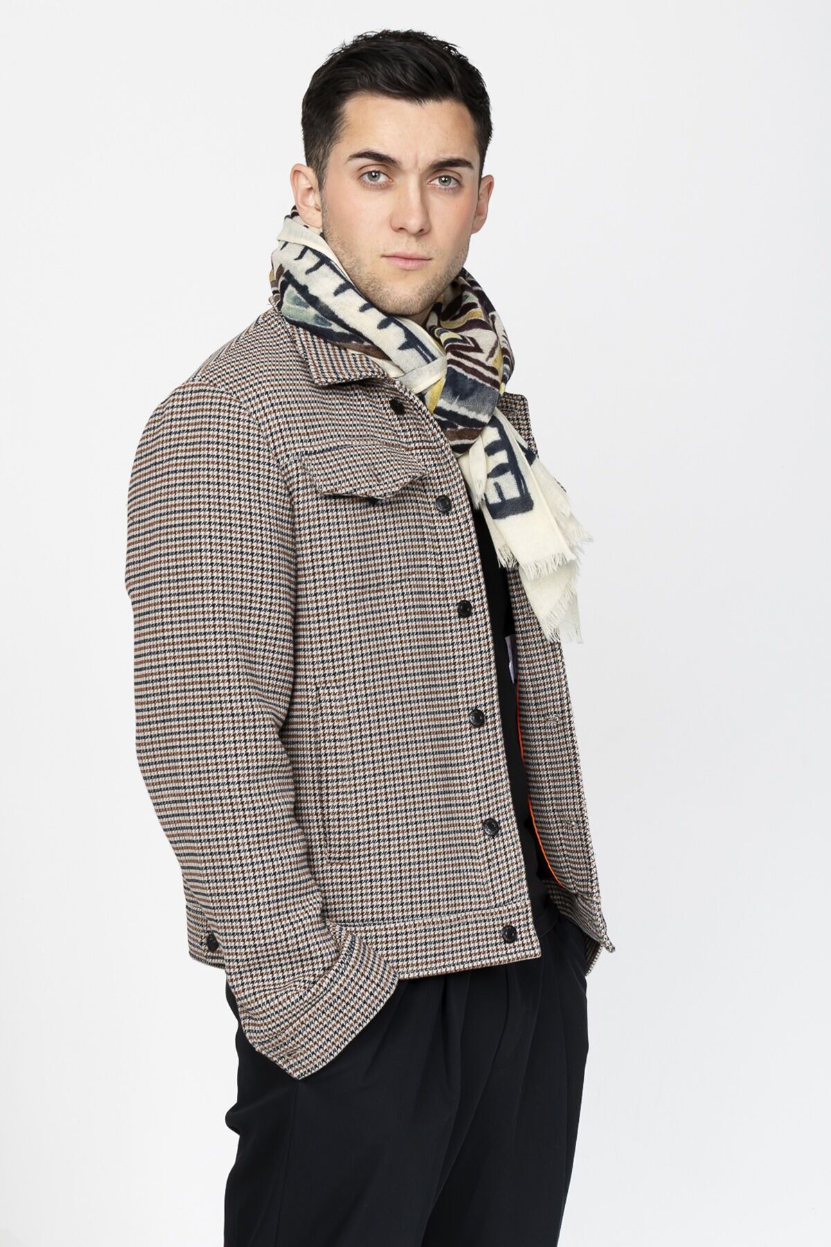 Buy wholesale GAETAN men's wool gauze scarf