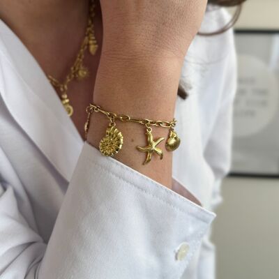 Sedna - Bracelet Multi Pampilles - doré ou argent