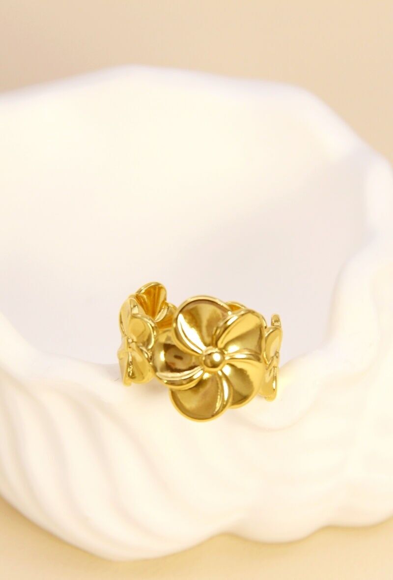 DIESER VERSTELLBARE BLUMENRING aus Edelstahl – Natürliche Eleganz