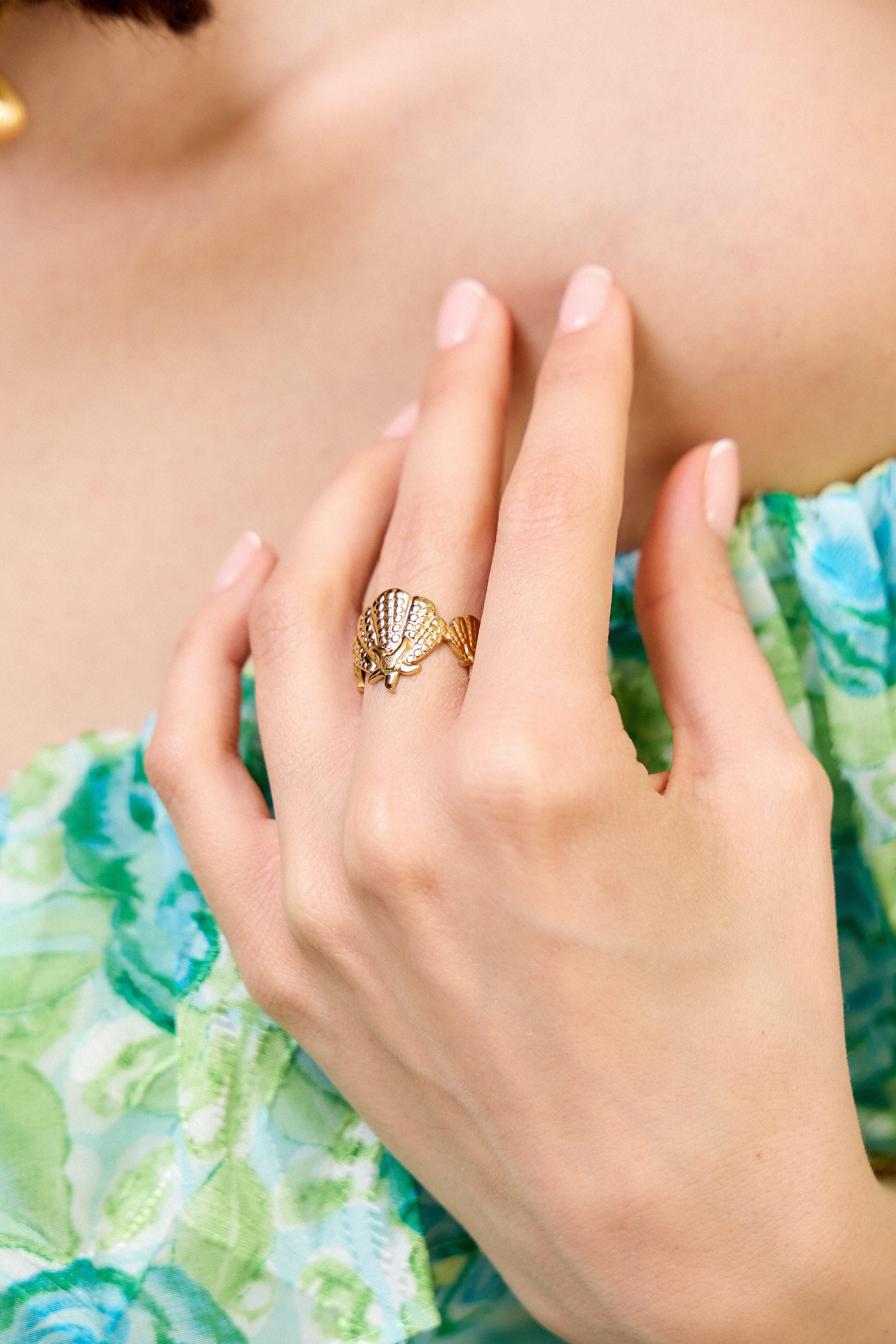 DIESER VERSTELLBARE RING MIT MARINEM THEMA aus Edelstahl – Oceanic Refinement