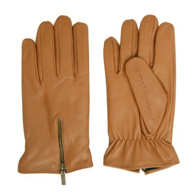 Guantes de piel color coñac HONORE