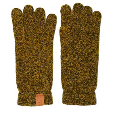 Guantes de lana HUBERT, talla única, color amarillo jaspeado