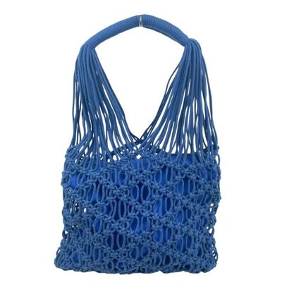 Sac à main et trousse de toilette en rotin et crochet pour femme