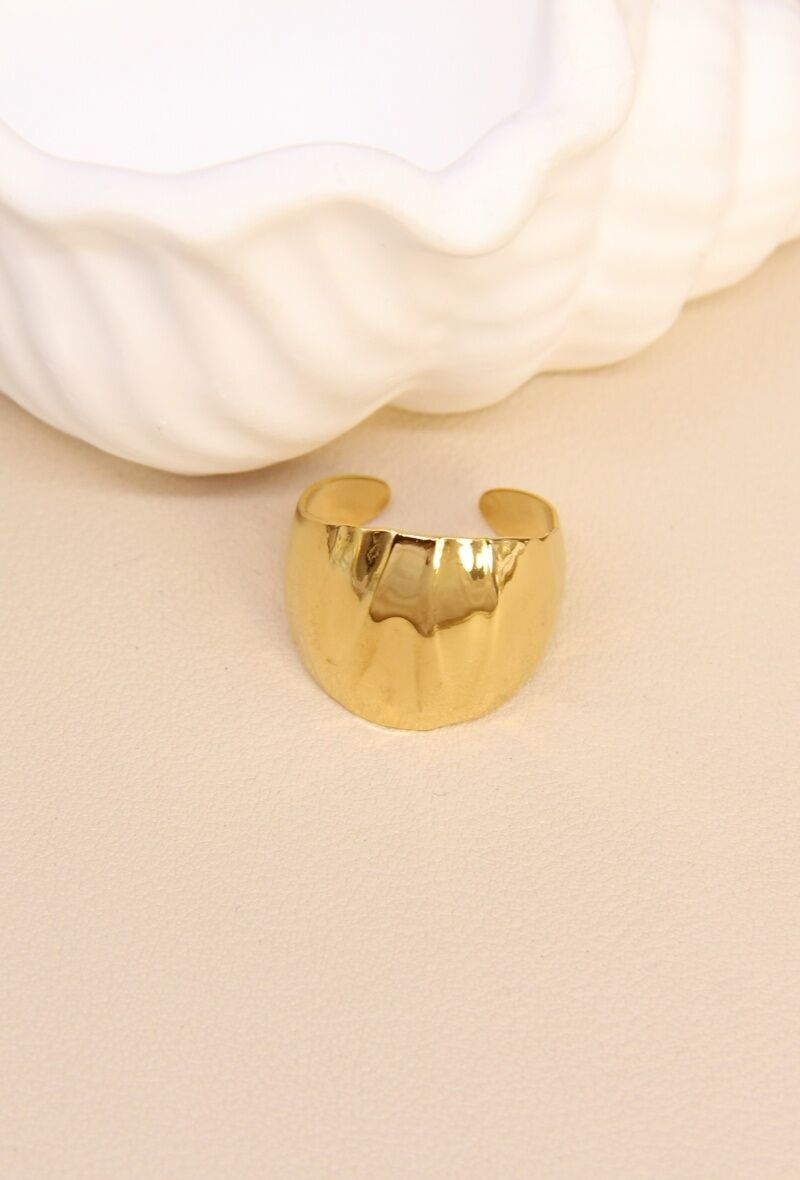 Bague Éclat – Acier inoxydable effet martelé