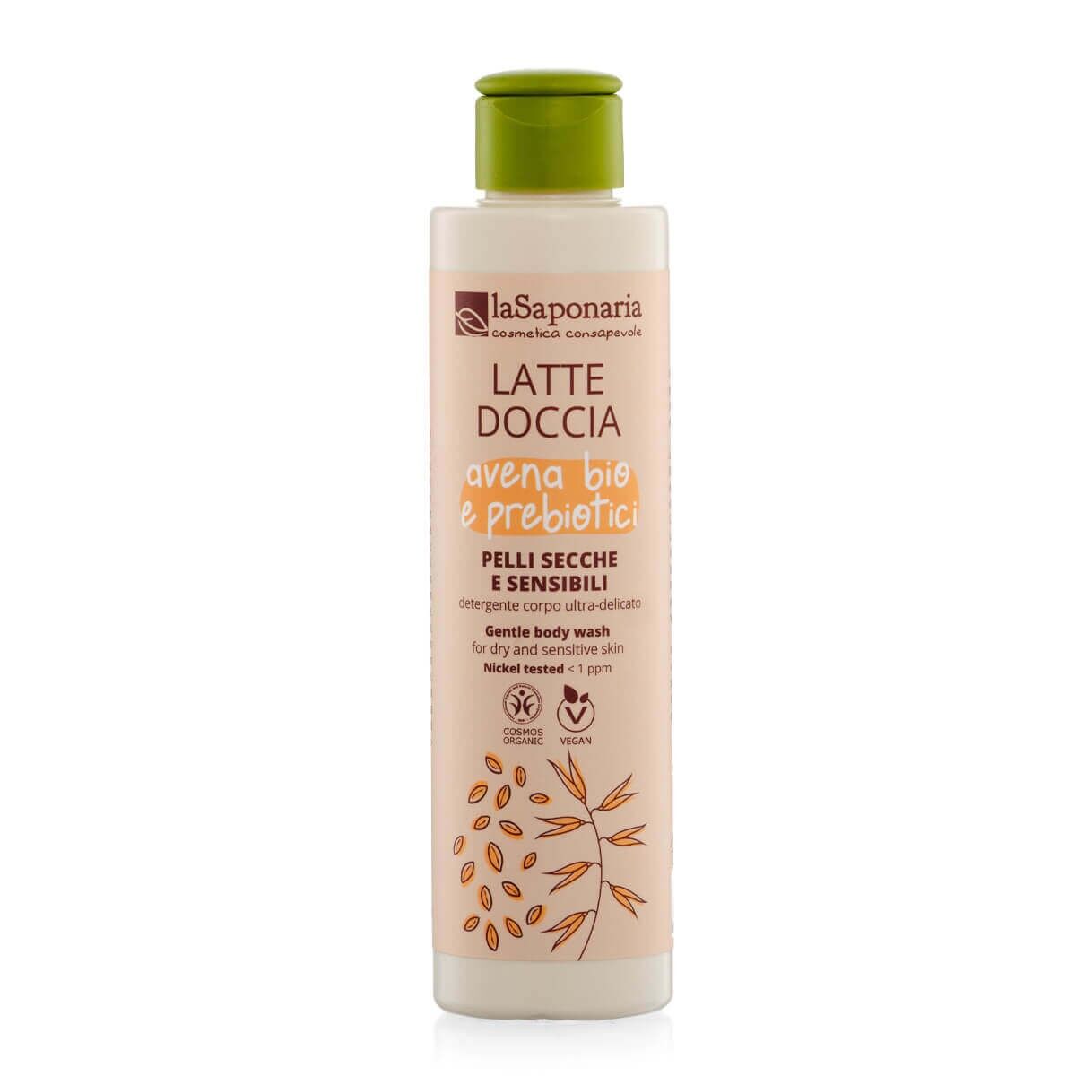 Lait douche peaux sèches et sensibles - Avoine Bio et Prébiotiques (200 ml)