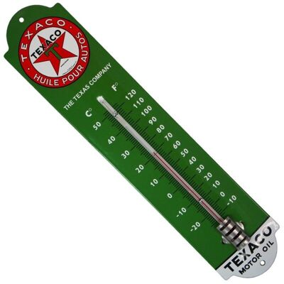 Termómetro de esmalte con cúpula, altura 42 cm: TEXACO