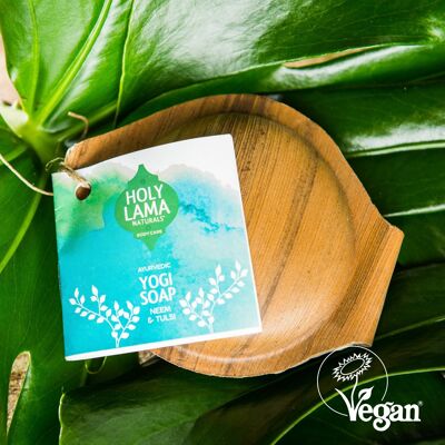 Jabón vegano ayurvédico natural hecho a mano de neem y tulsi para manos y cuerpo - Yogi