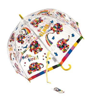Ombrello a cupola trasparente in PVC Hello Elmer