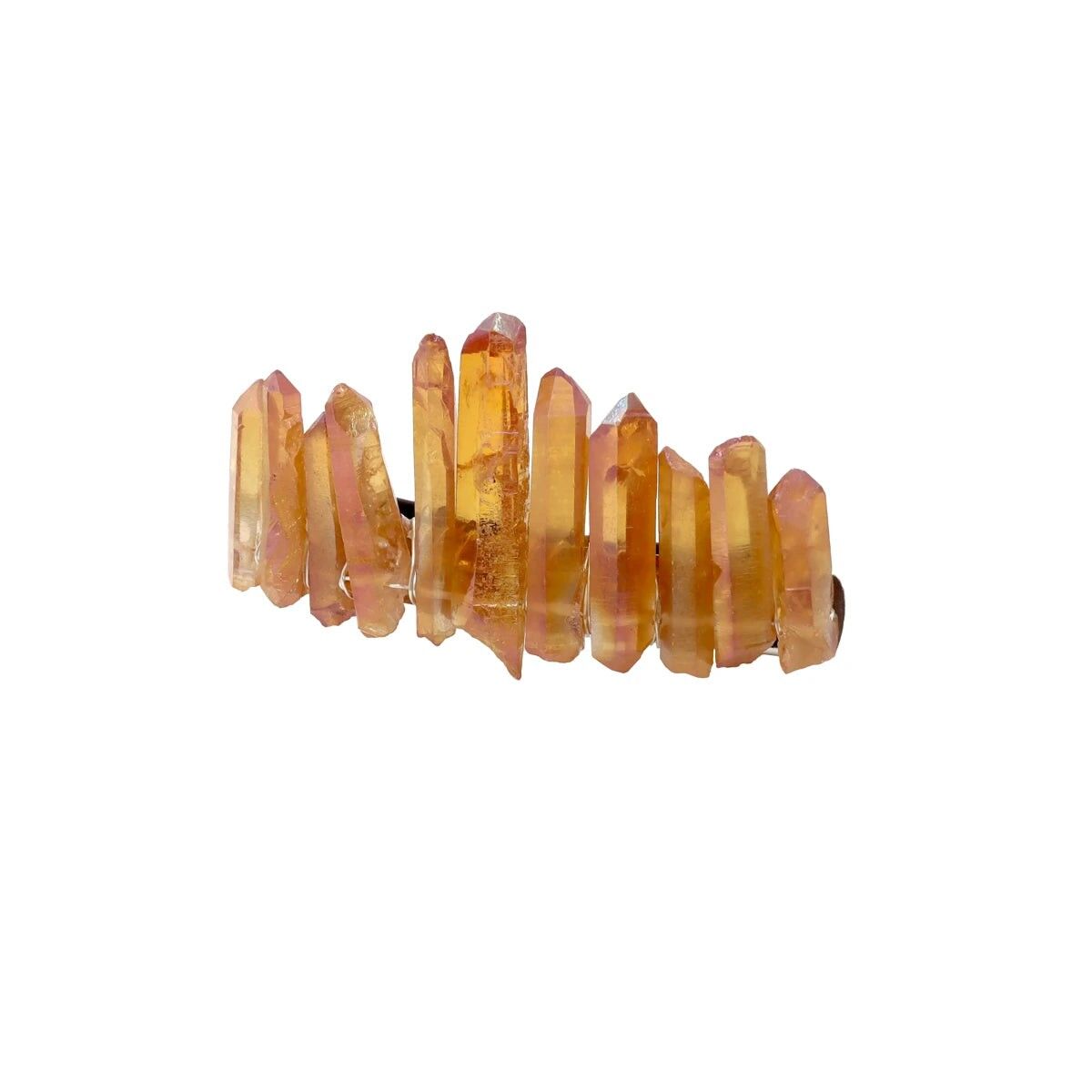 Spilla Prisma Orange Ocra Crystals