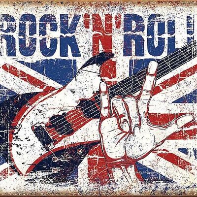 Cartello in metallo Rock'n Roll