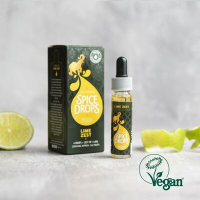 Lime Zest Natural Extract, Spice Drops, Oil, Vegan