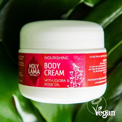 Ayurvedic Nourishing Body Cream With Jojoba & Geranium Oils, Natural, Vegan