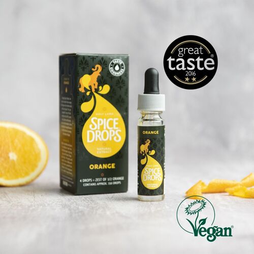 Orange Zest Natural Extract, Spice Drops, Oil, Vegan