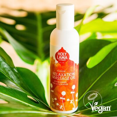 Aceite de masaje ayurvédico con eucalipto y romero (natural y vegano) - Relajación