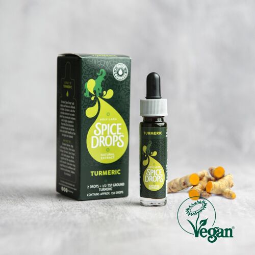 Turmeric Natural Extract, Spice Drops, Essential Oil, Vegan
