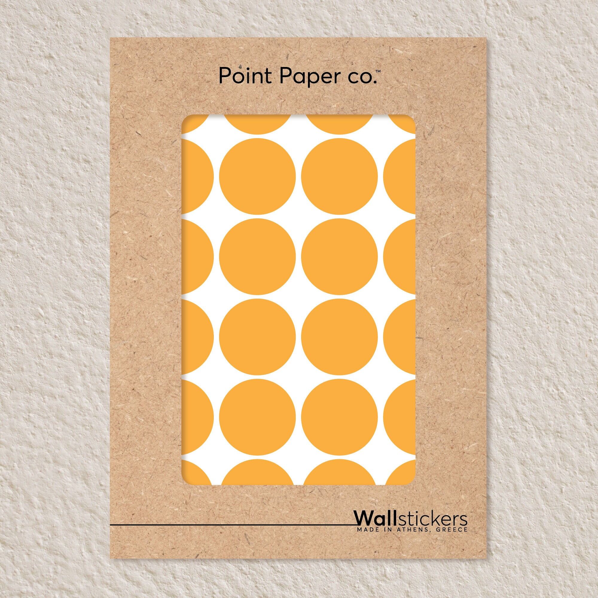Vinilos decorativos de lunares naranjas – Desmontables – Juego de 24 – 4 cm