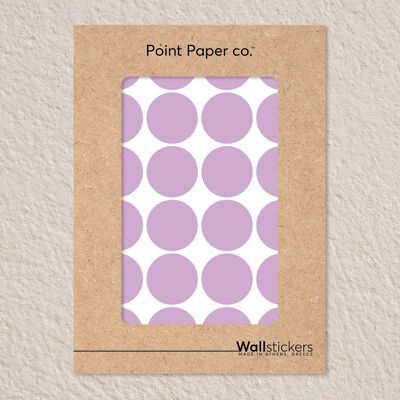 Purple Polka Dot Wall Decals – Removable – Set of 24 – 4 cm