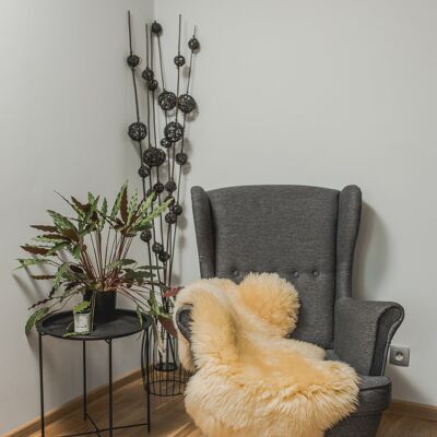 Hermosa alfombra médica de PIEL DE OVEJA, manta de piel de oveja de origen humano. Regalo de Navidad. Hogar y vida. Decoración rústica para el hogar, schaffell Hygge (90-100 cm)