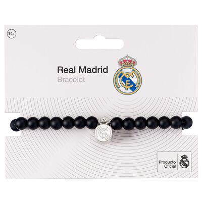 Real Madrid Football Club Black Bead Bracelet