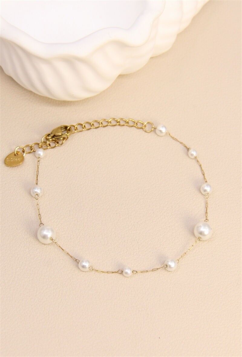 Bracelet Perles de Différentes Tailles – Harmonie Élégante en Acier Inoxydable
