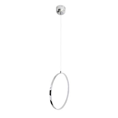 Plafoniera a LED "LOOP LINE" in metallo in acciaio lucido e plastica, acciaio lucido, ca.60 cm di lunghezza, con LED integrati, illuminazione per soggiorni e uffici