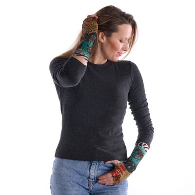 Wild bamboo mittens