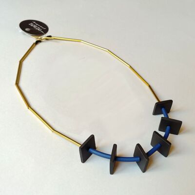 Cuello azul brillante y ottone - PIGMENTA