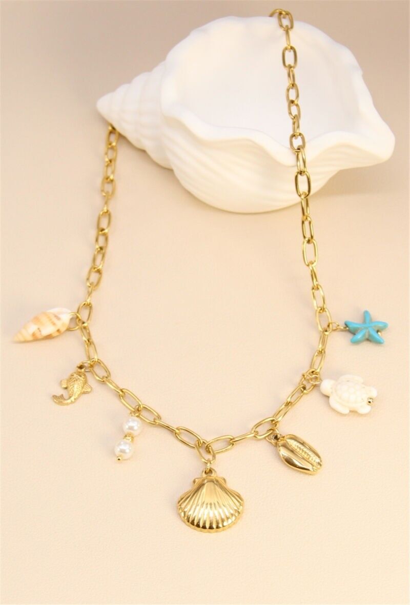 Edelstahl Charm Halskette