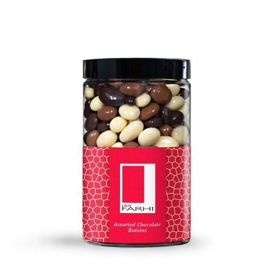 Assorted Chocolate Coated Jumbo Raisins, Palm Oil Free, 350g