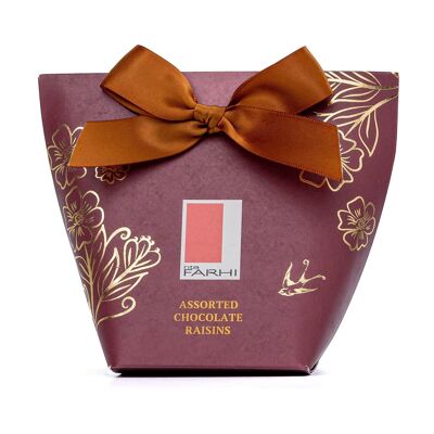 Assorted Chocolate Raisins in Bow Box, 130g