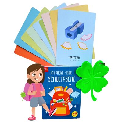 Jeu de cartes « Je fais mon cartable et je l'emporte avec moi »