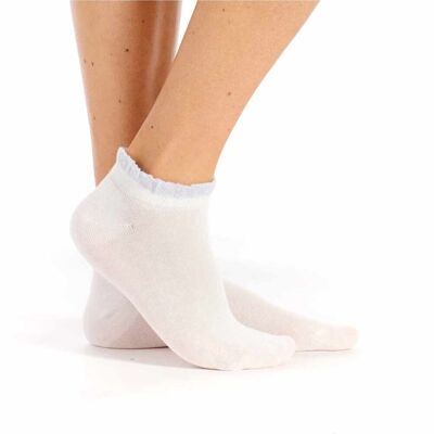 Socquette bord lurex coton biologique
