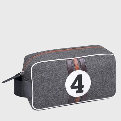 Neceser de tela con estampado Bobby, lías de vino, arcilla, lías de vino, número 4