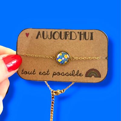 Bracelet Acier Inoxydable citrons / Aujourd'hui tout est possible