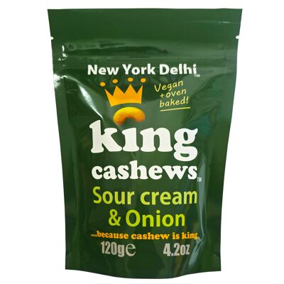 Anacardos King Crema agria y cebolla al horno Vegano, sin gluten 120 g