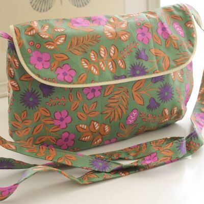 Borsa Anaé con fiori viola