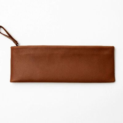 XS Camel zipped leather case