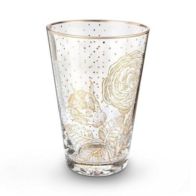 PIP Golden dots Vaso de agua de cristalería real - 37cl