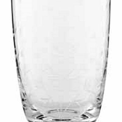 PIP - Bicchiere da long drink trasparente inciso Blushing Birds - 400ml